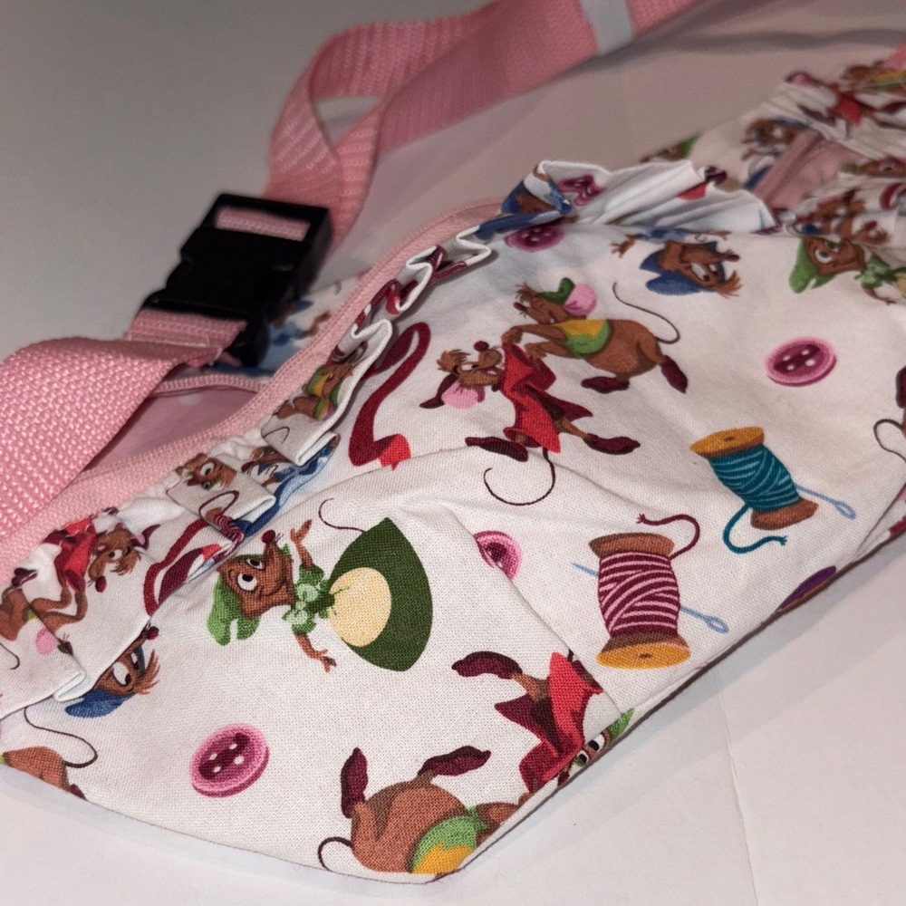 DISNEY Cinderella Mice Sewing Fanny Pack with ruffle🧵🪡